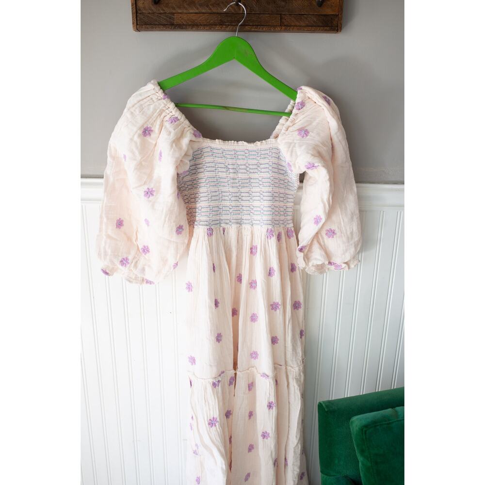 Free People Dahlia Embroidered Maxi Dress Small NWT Ballet Combo - Picture 3 of 5